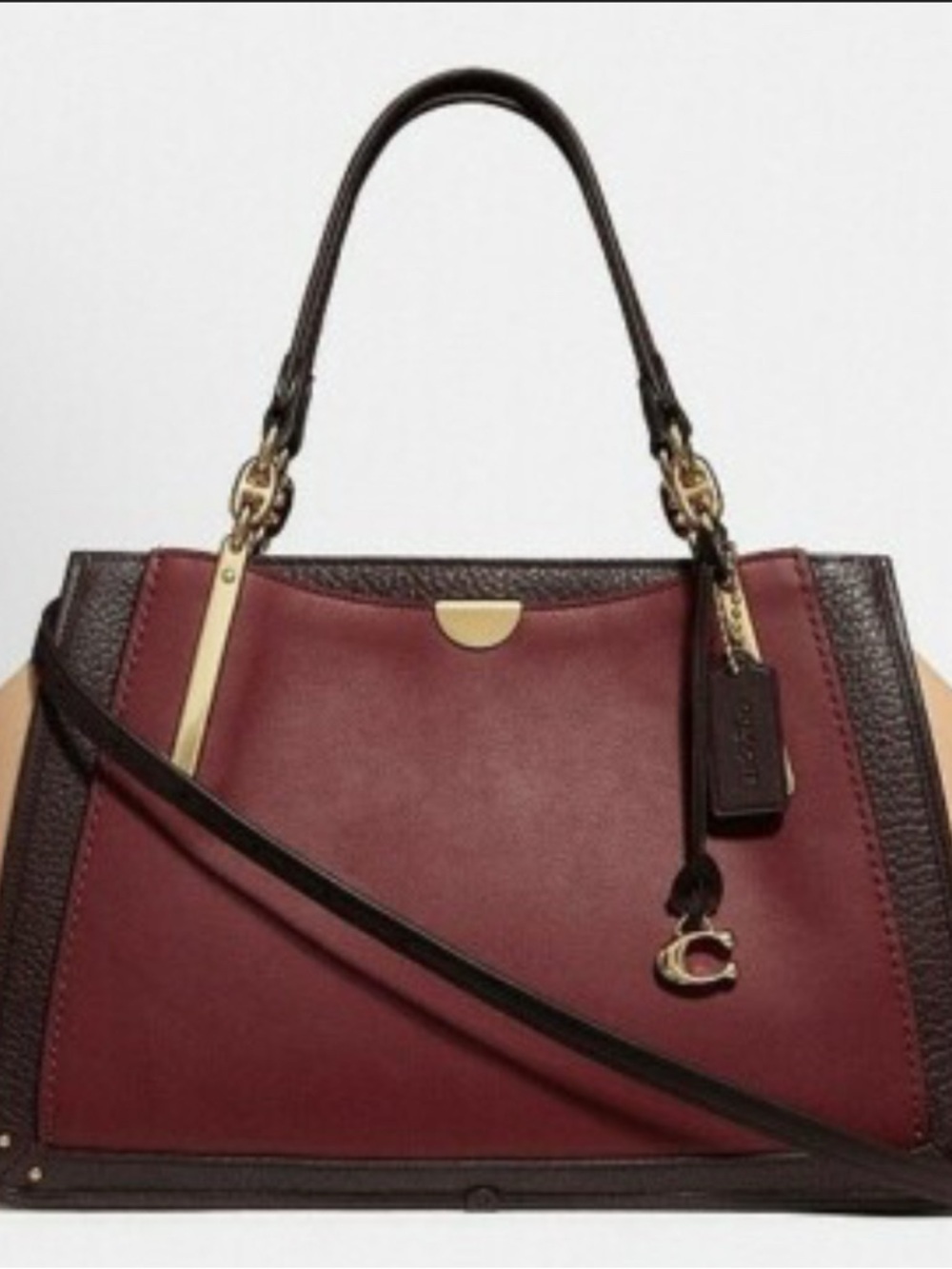 COACH 31646 Dreamer 36 in colorblock Wine Multi bag large